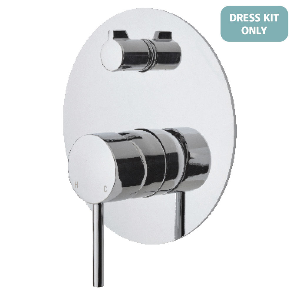 Fienza Kaya Wall Diverter Mixer Dress Kit - Large Round Plate