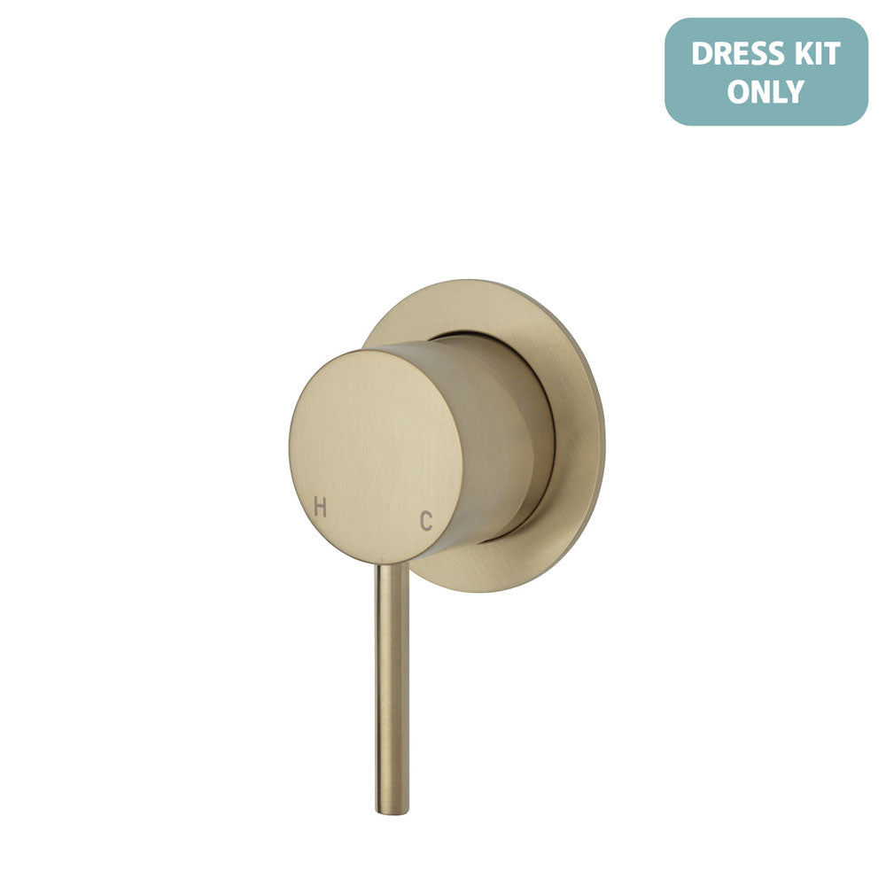 Fienza Kaya Wall Mixer Dress Kit - Urban Brass - Small Round Plate