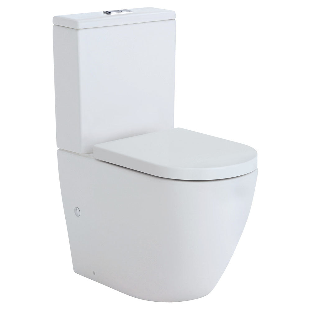 Fienza Koko Back-to-Wall Toilet Suite - Matte White