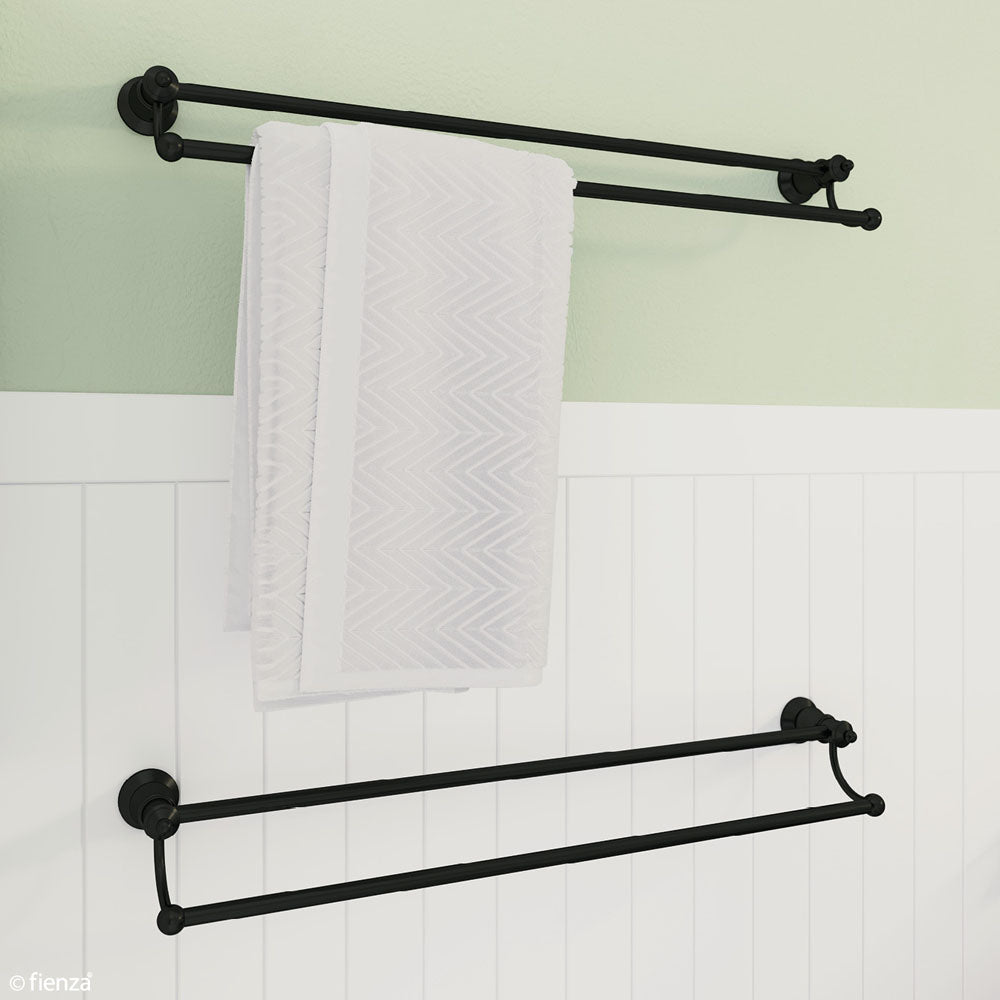 Fienza Lillian Double Towel Rail - Matte Black