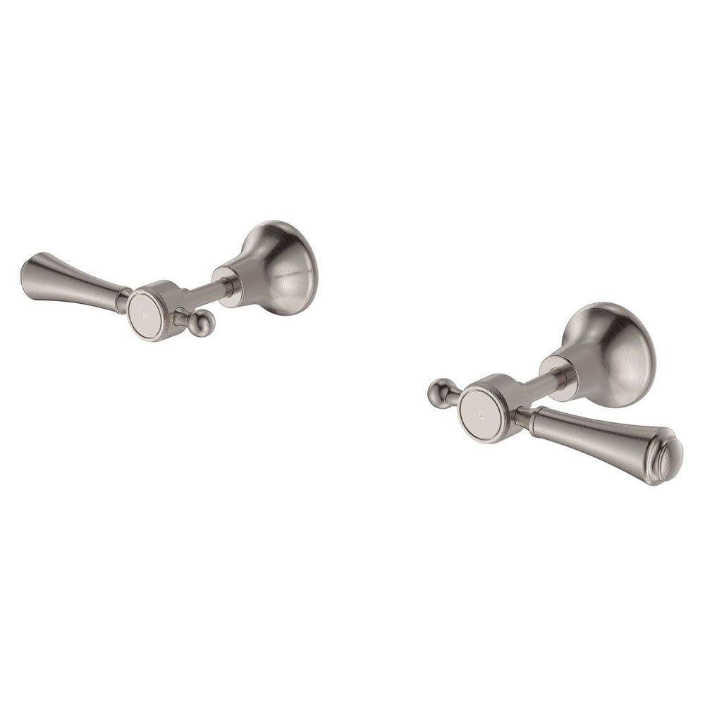 Fienza Lillian Lever Wall Top Assemblies - Brushed Nickel