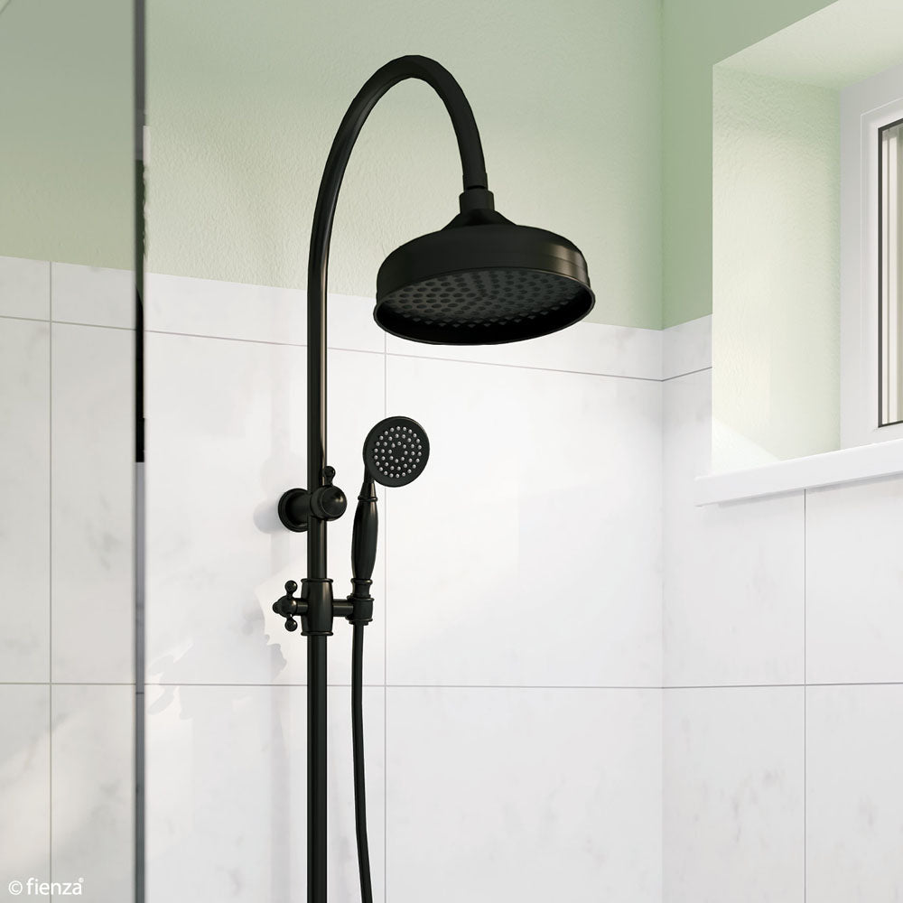 Fienza Lillian Twin Shower - Matte Black