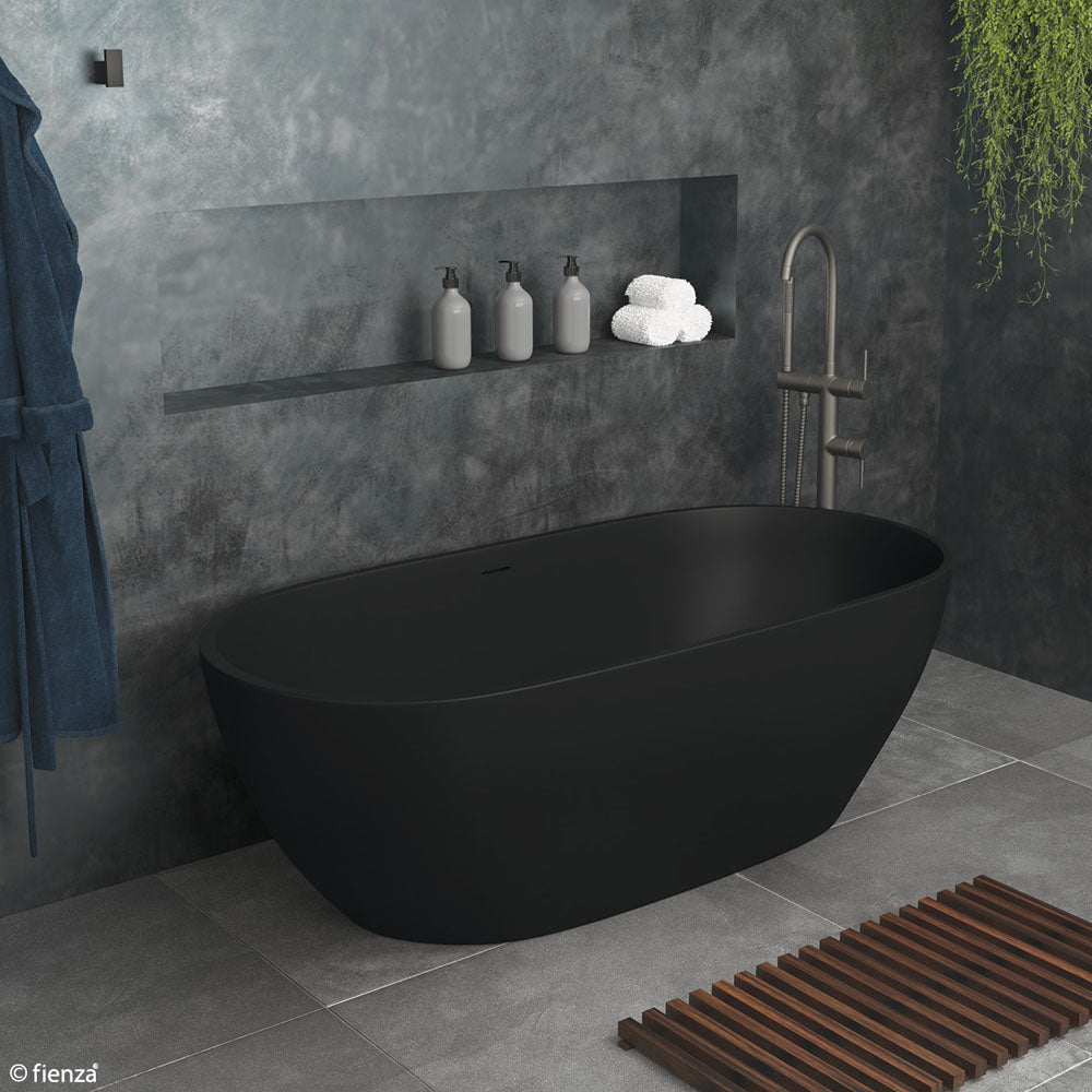 Fienza Luciana 1690 Matte Black Stone Bath