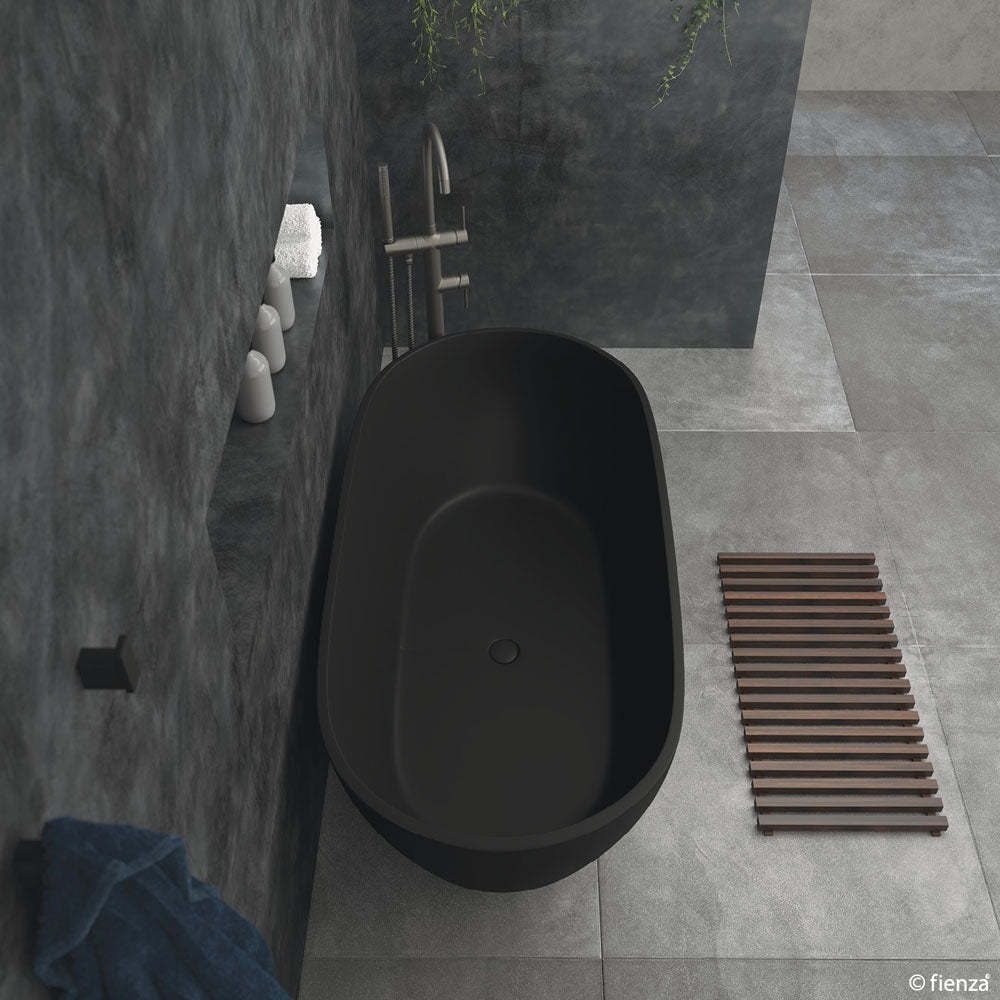 Fienza Luciana 1690 Matte Black Stone Bath