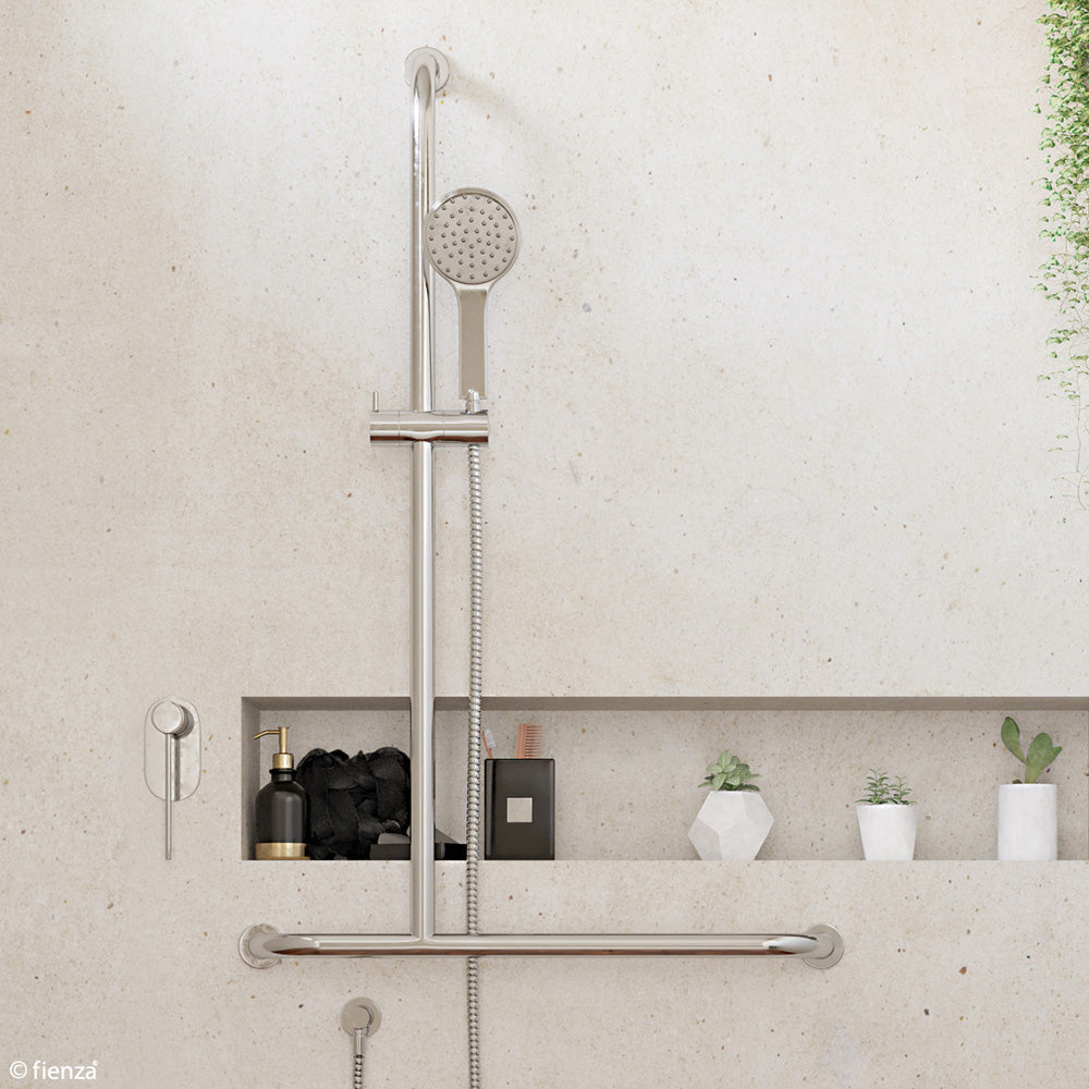 Fienza Luciana Care Inverted T Rail Shower - Left-Hand