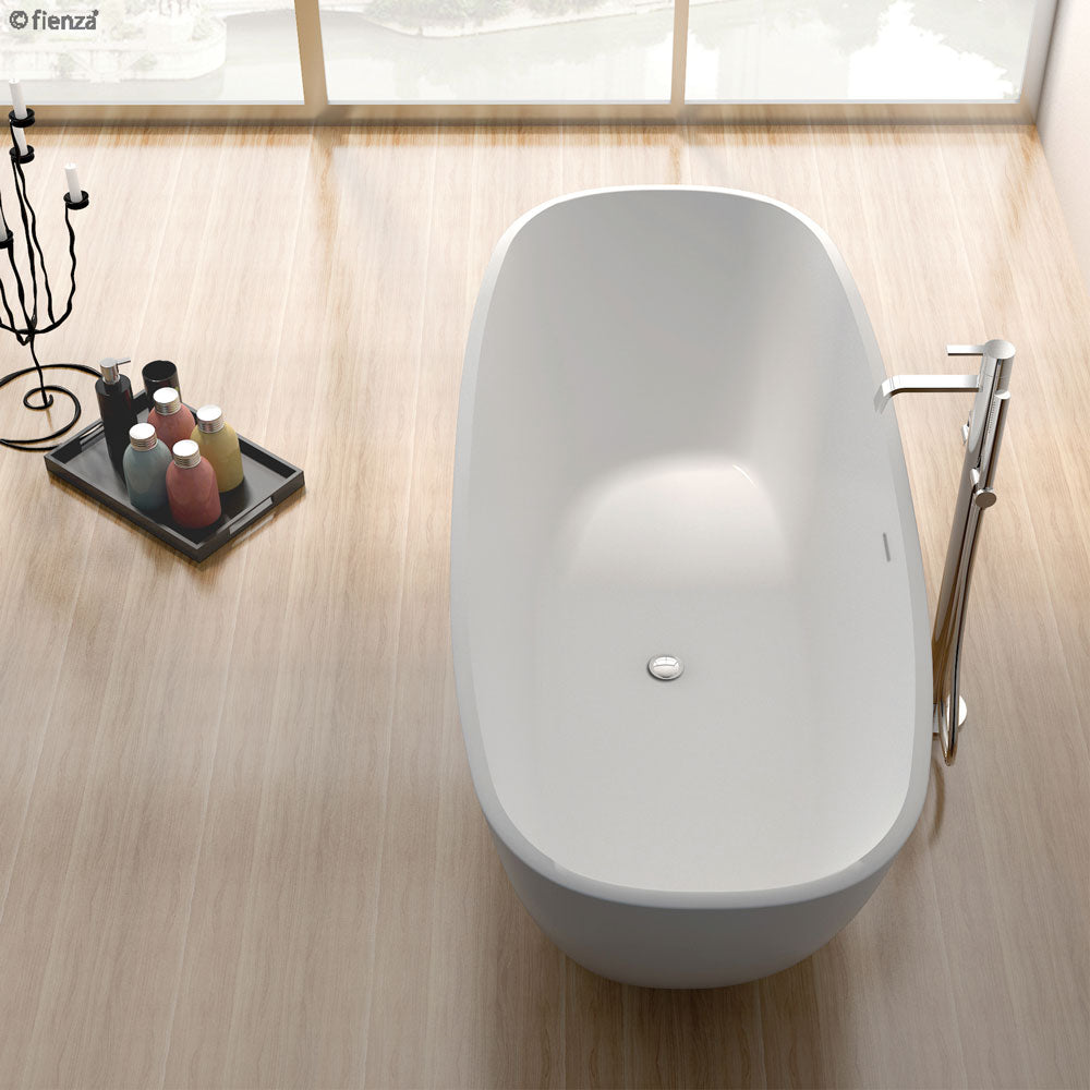 Fienza Marissa Matte White Stone Bath