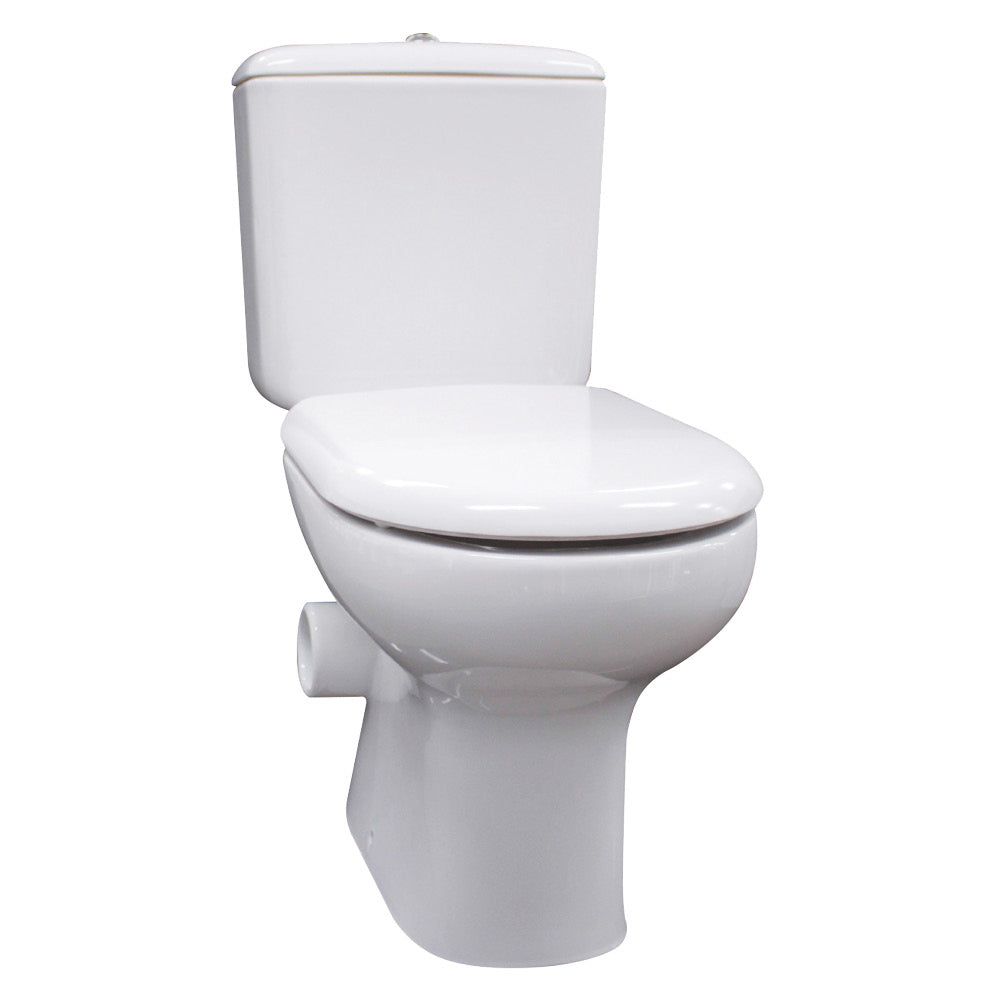 Fienza RAK Liwa White Close-Coupled Toilet Suite - Left Skew Trap