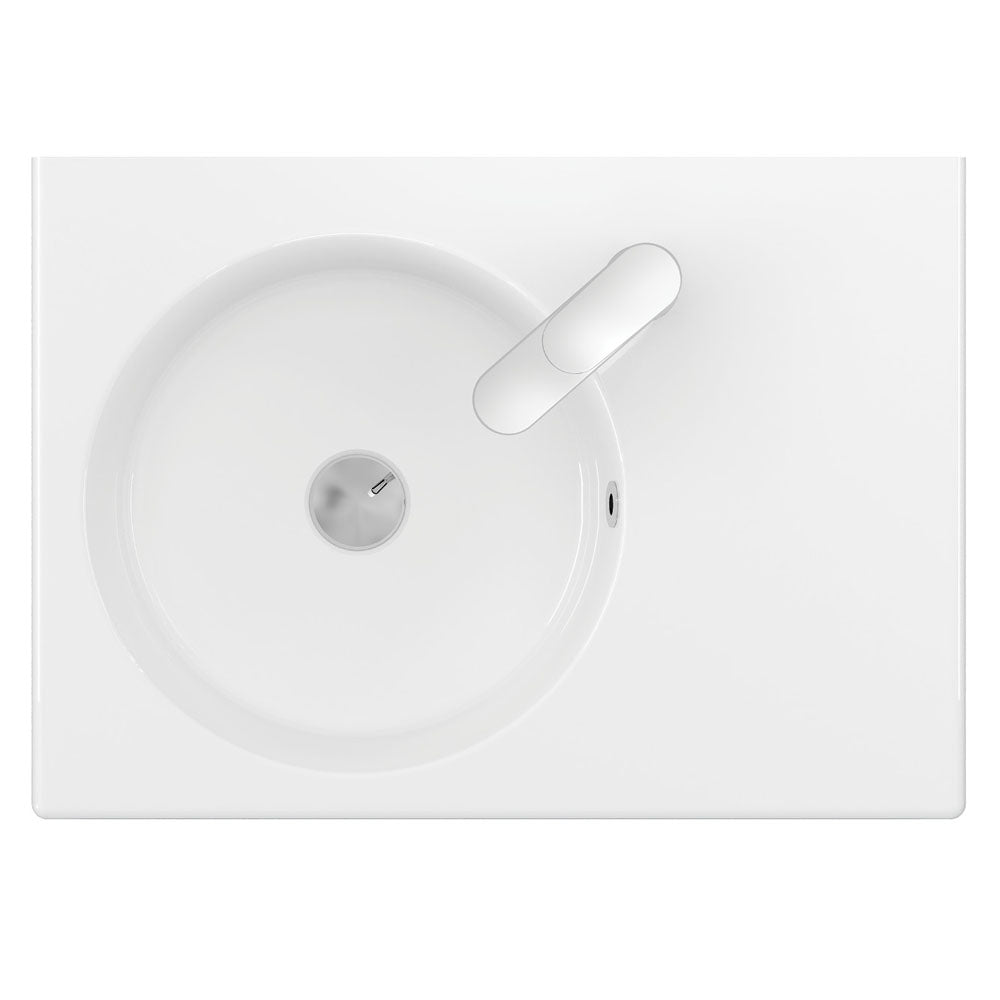 Fienza Reba Left Bowl Wall Basin - 1 Tap Hole