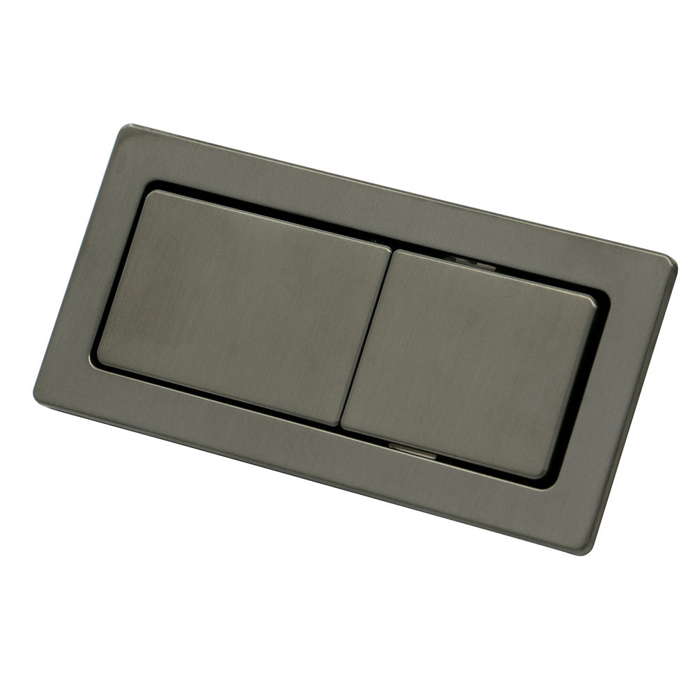 Fienza Rectangular Gun Metal Flush Buttons