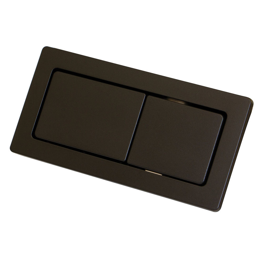 Fienza Rectangular Matte Black Flush Buttons