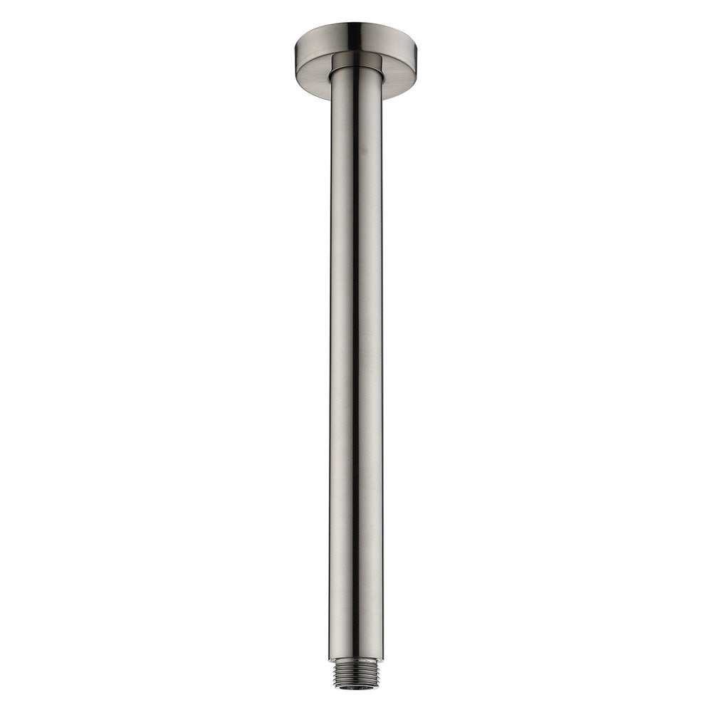 Fienza Round Brushed Nickel Ceiling Dropper - 300 Mm