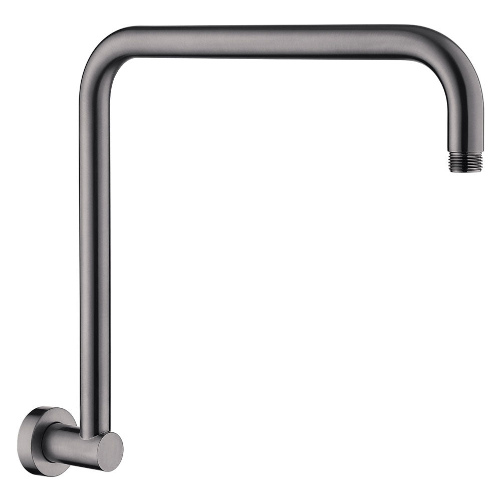 Fienza Round Fixed Gooseneck Shower Arm - Gun Metal