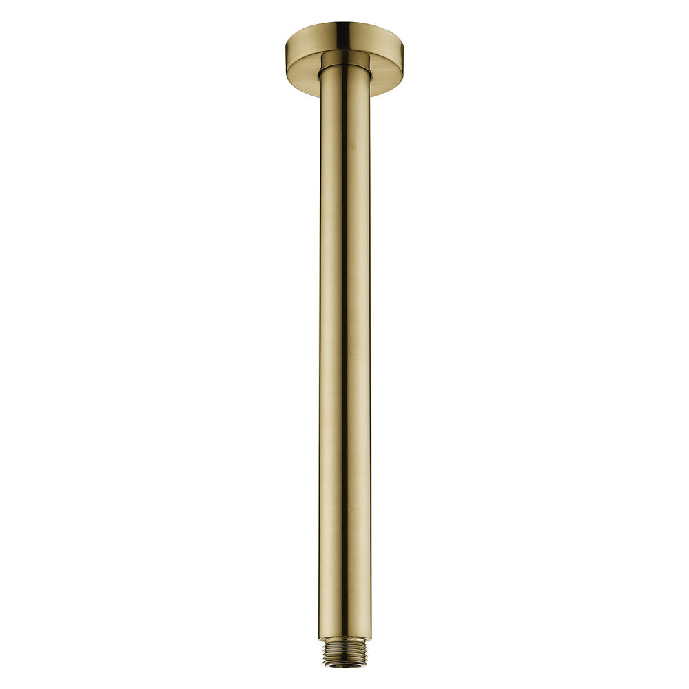 Fienza Round Urban Brass Ceiling Dropper - 300 Mm