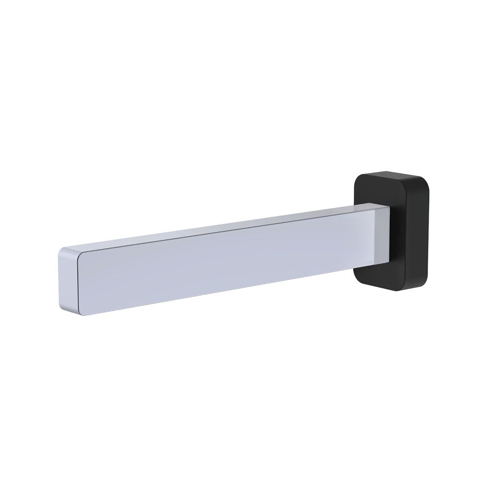 Fienza Sansa Bath Outlet - Chrome - Matte Black Plate