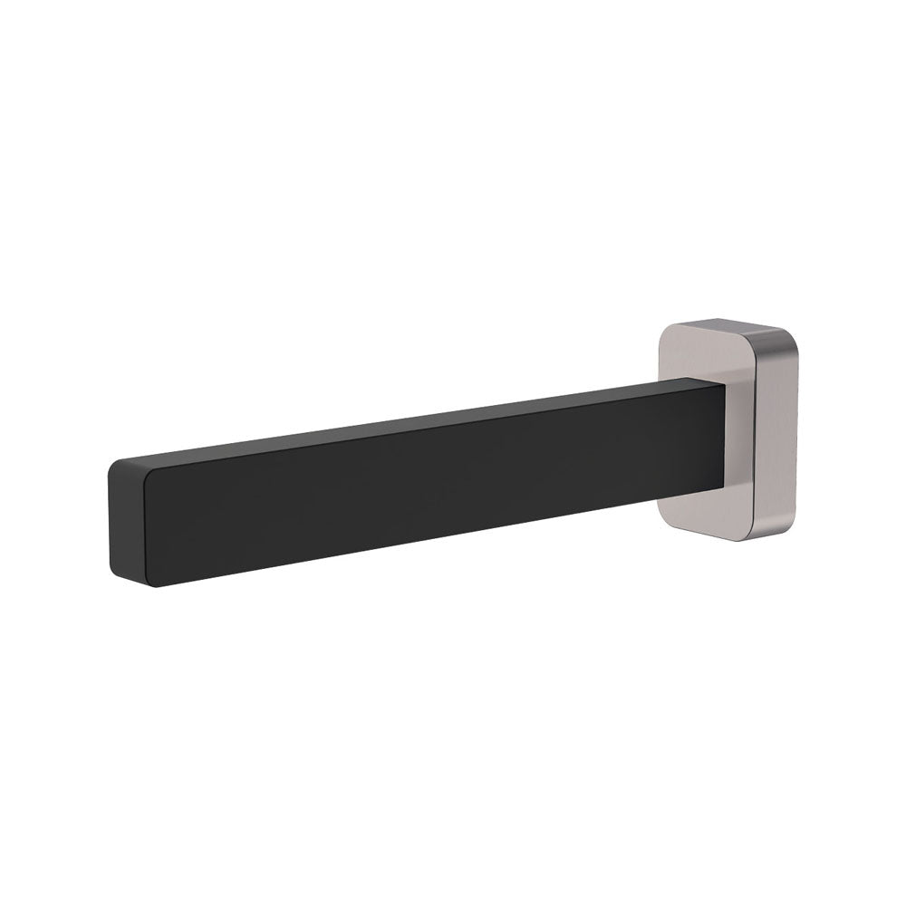 Fienza Sansa Bath Outlet - Matte Black - Brushed Nickel Plate