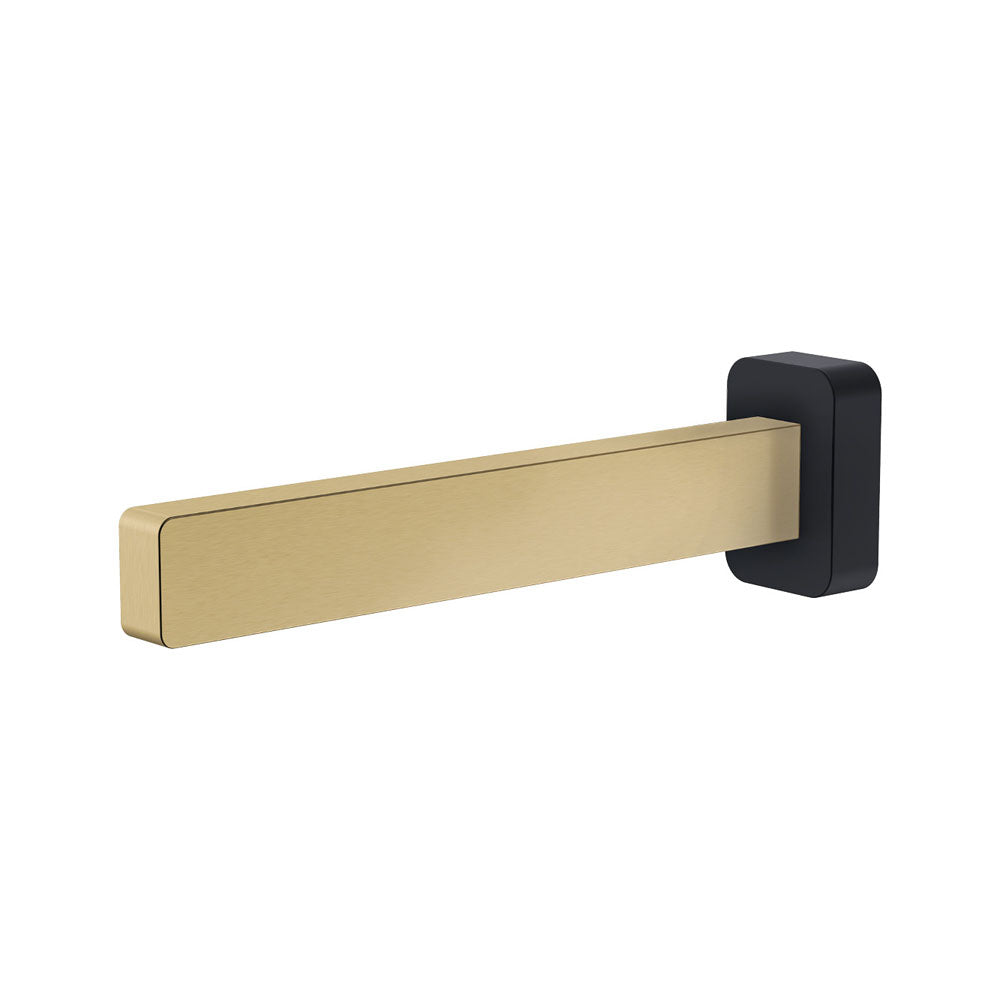 Fienza Sansa Bath Outlet - Urban Brass - Matte Black Plate