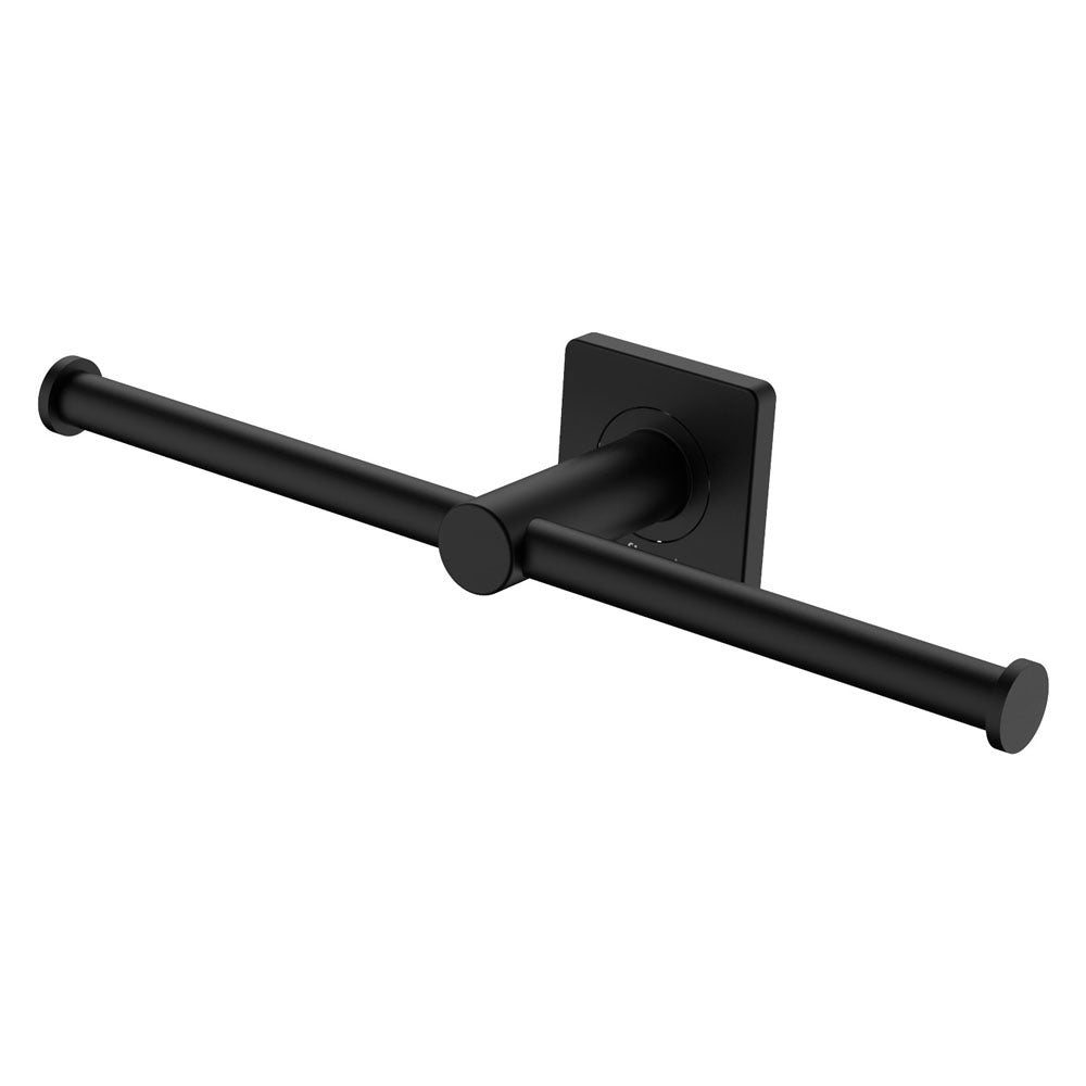 Fienza Sansa Double Roll Holder - Matte Black