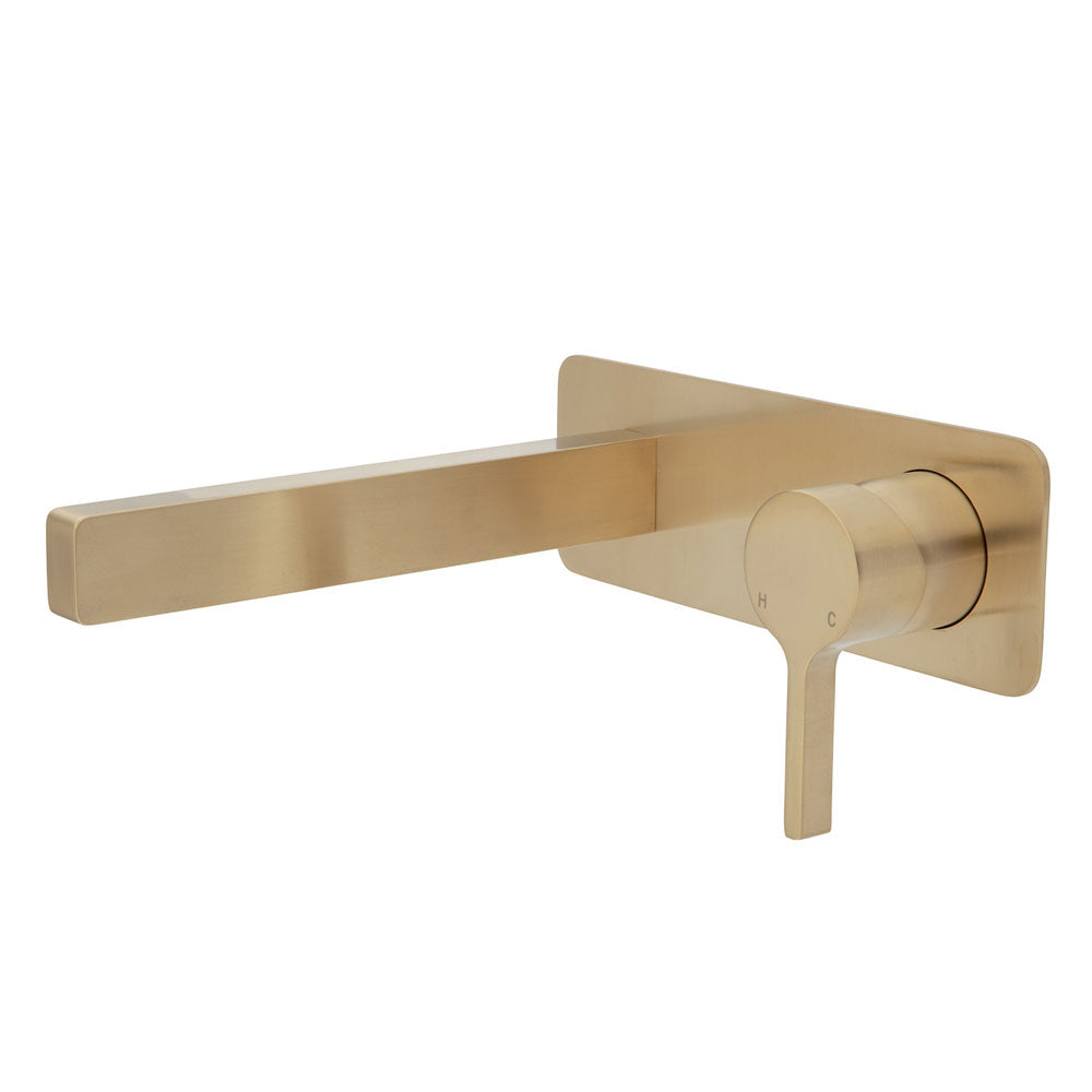 Fienza Sansa Wall Basin Mixer Set - Urban Brass