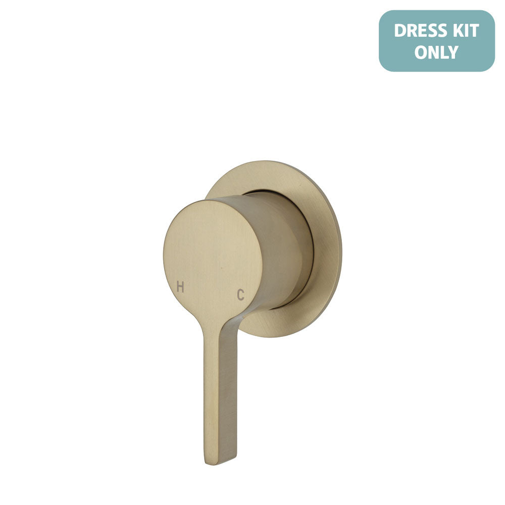 Fienza Sansa Wall Mixer Dress Kit - Urban Brass - Small Round Plate