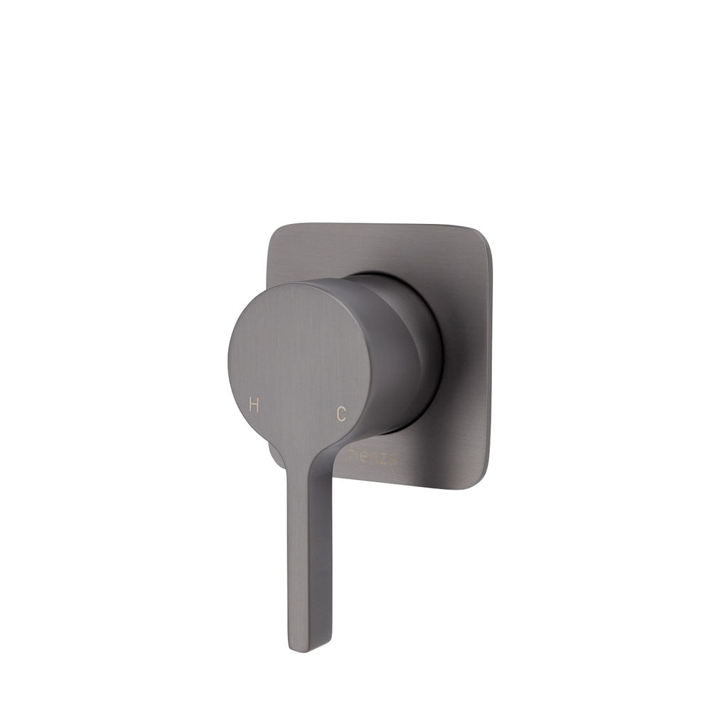 Fienza Sansa Wall Mixer - Gun Metal - Soft Square Plate