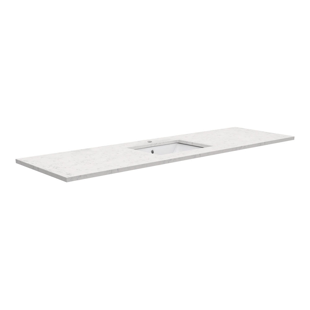 Fienza Sarah Bianco Marble 1500 Undermount Basin-Top - Single Bowl - 1 Tap Hole