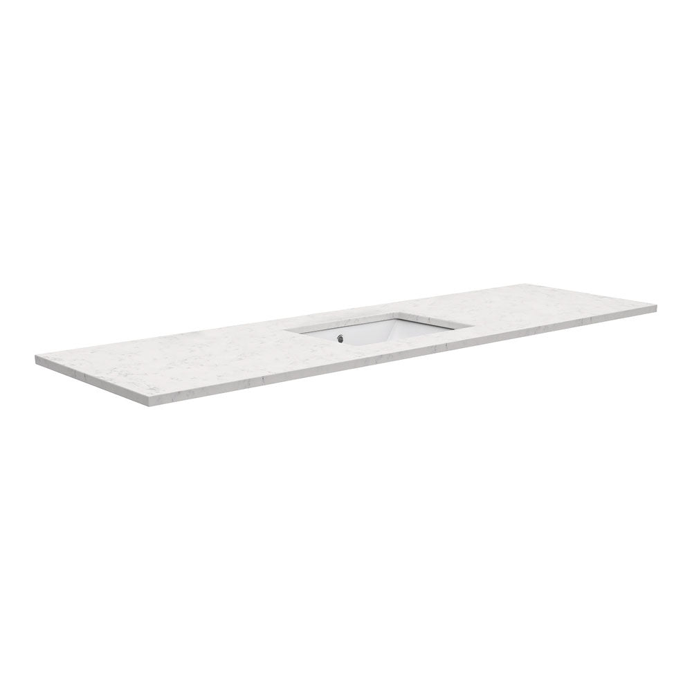 Fienza Sarah Bianco Marble 1500 Undermount Basin-Top - Single Bowl - No Tap Hole