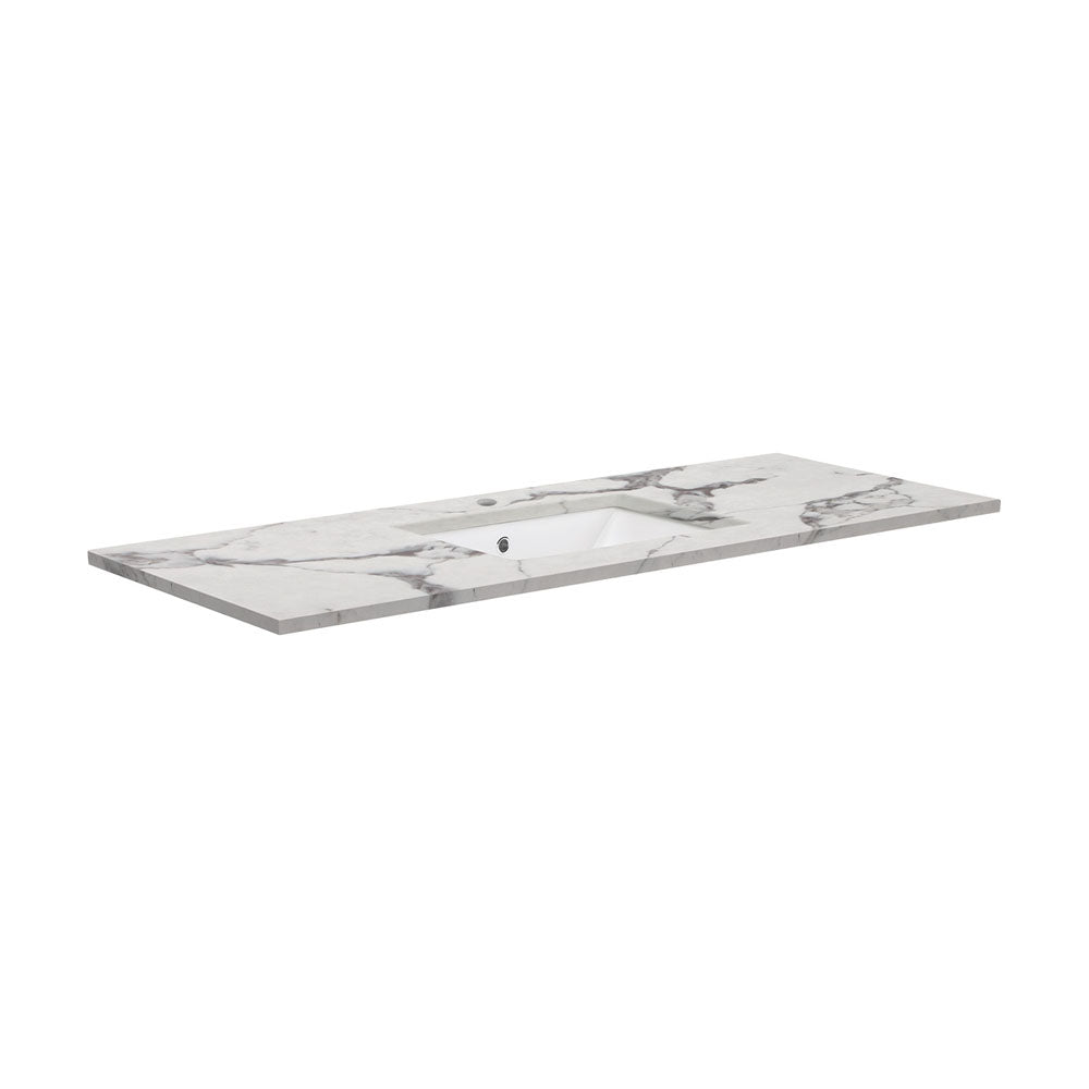 Fienza Sarah Calacatta Marble 1200 Undermount Basin-Top - 1 Tap Hole