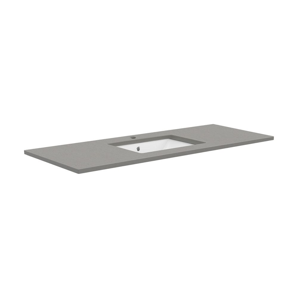 Fienza Sarah Dove Grey 1200 Undermount Basin-Top - 1 Tap Hole