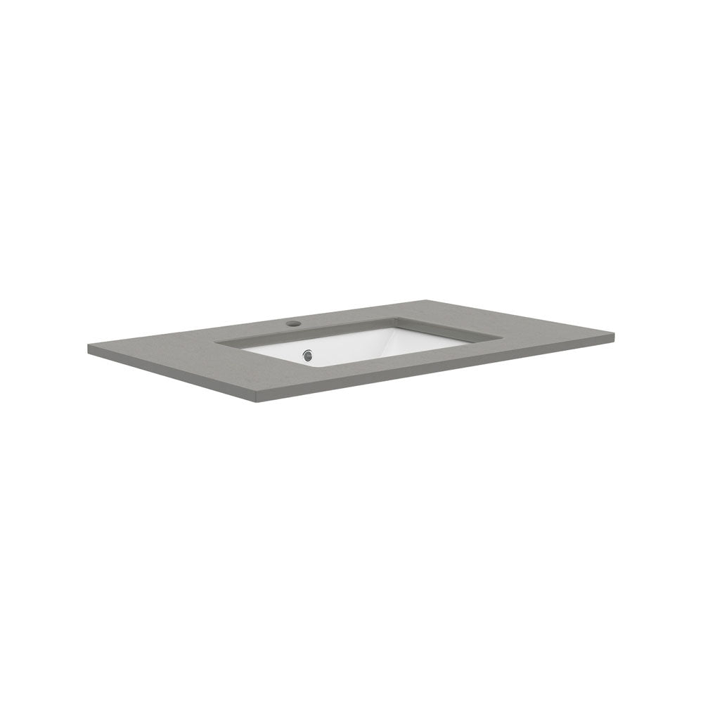 Fienza Sarah Dove Grey 750 Undermount Basin-Top - 1 Tap Hole