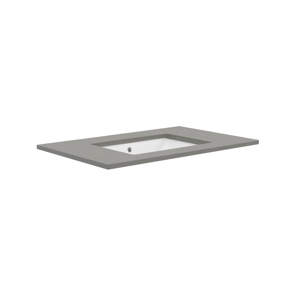 Fienza Sarah Dove Grey 750 Undermount Basin-Top - No Tap Hole