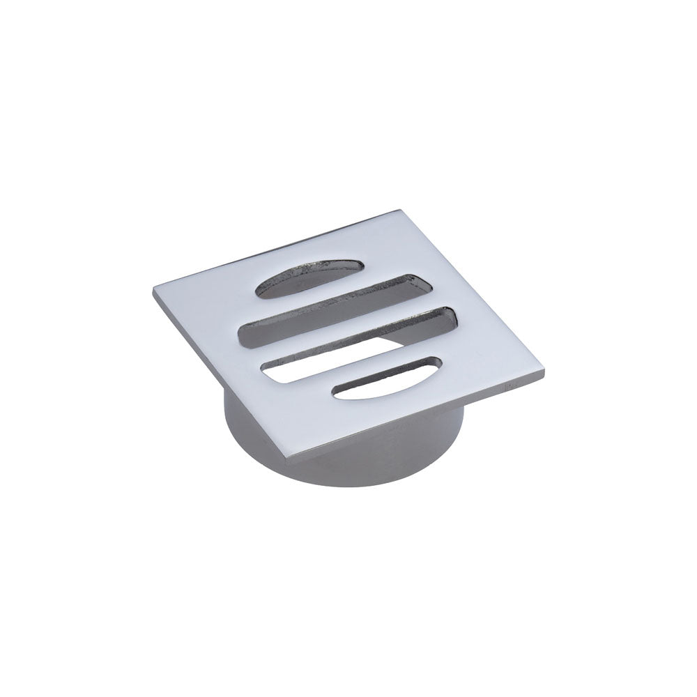 Fienza Square Floor Waste - Round Grate - 50mm Outlet