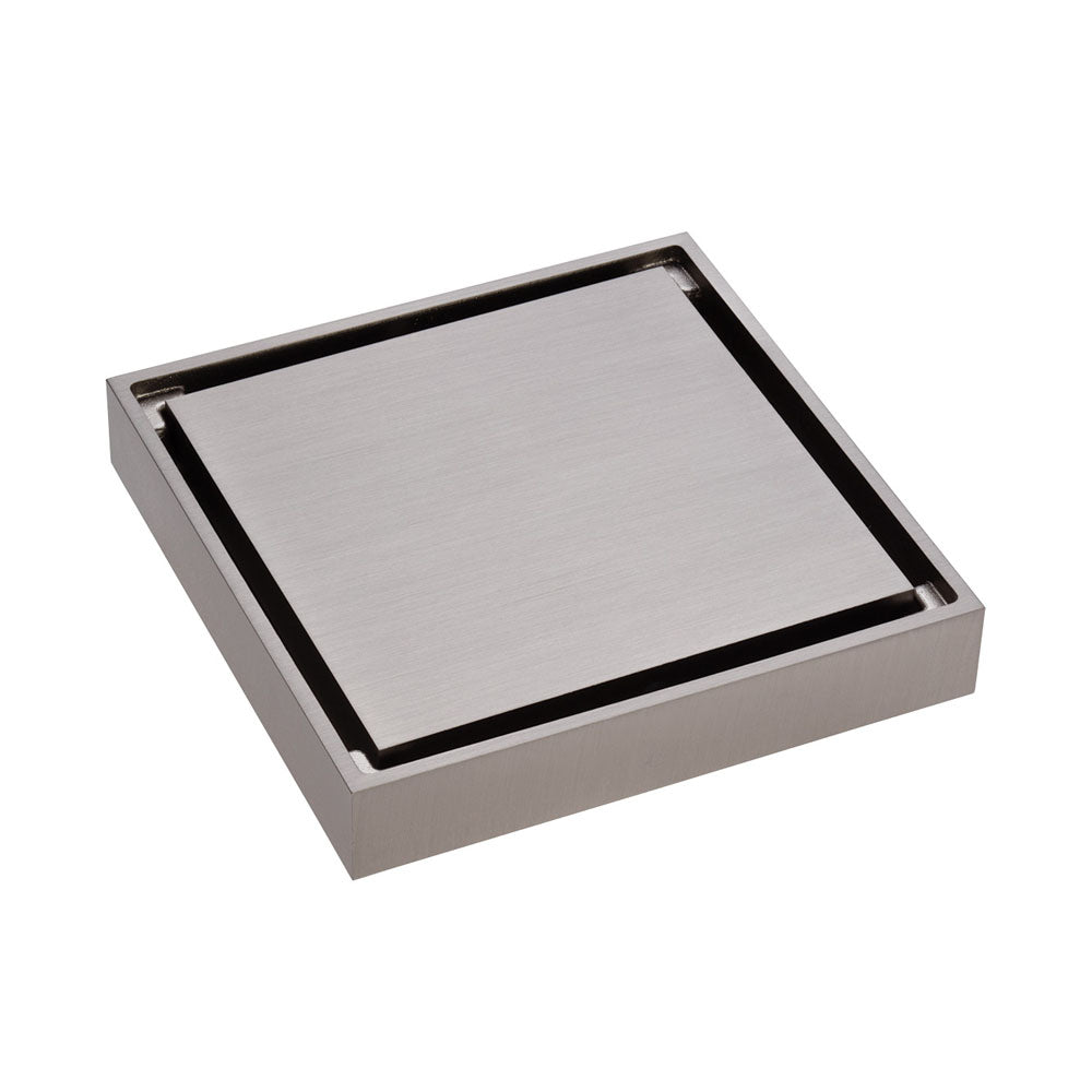 Fienza Square Tile 2-in-1 Floor Waste - 88mm Outlet - Brushed Nickel