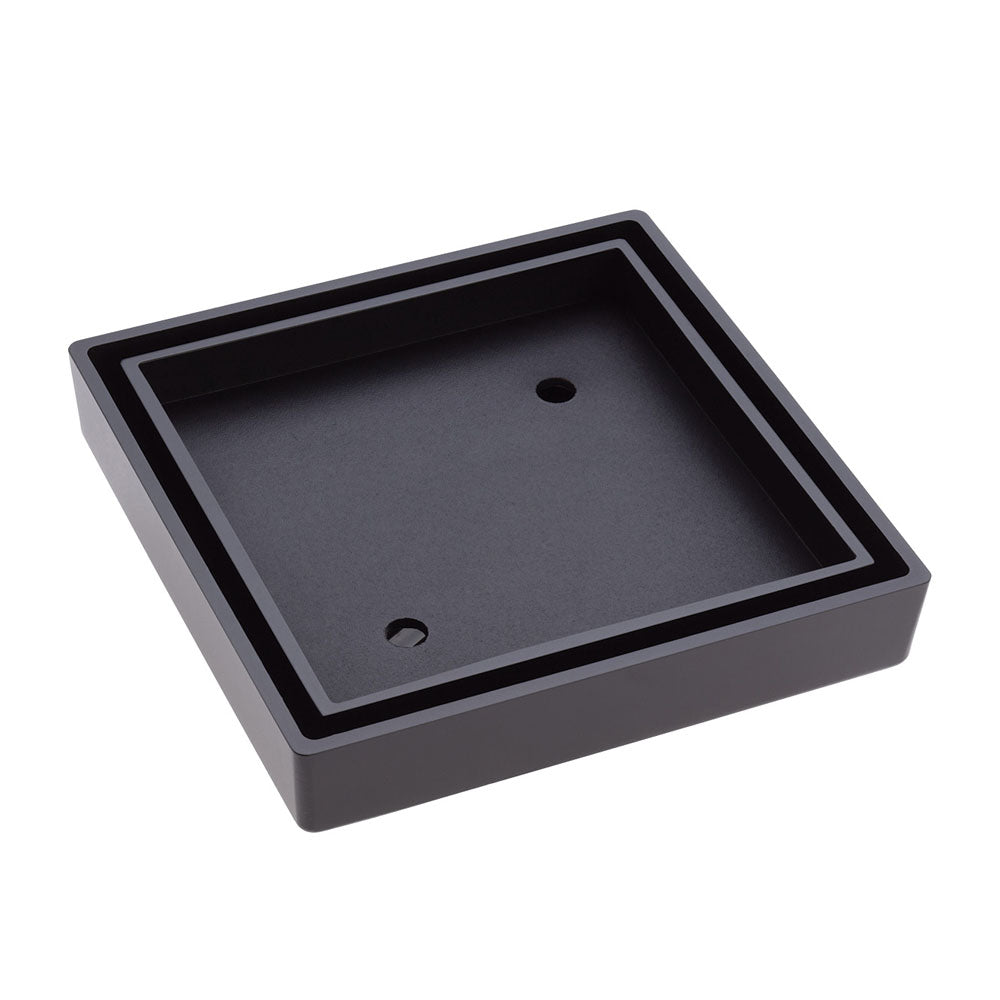 Fienza Square Tile Bed Floor Waste - 90mm Outlet - Matte Black