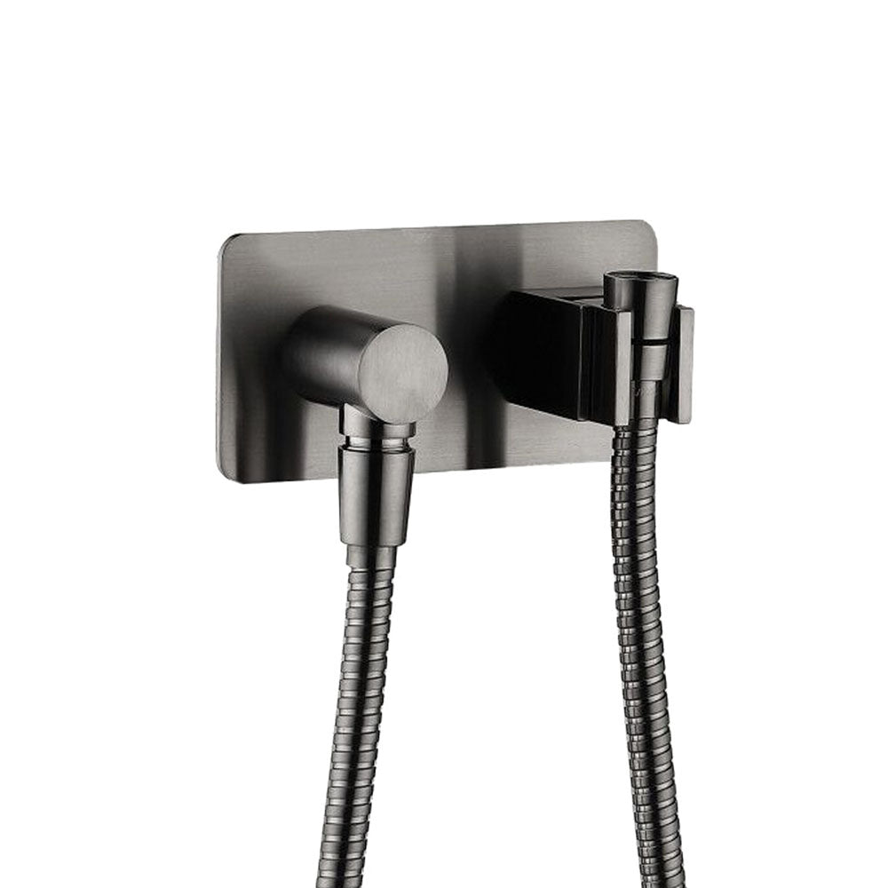 Fienza Universal Hand Shower Bracket & Hose - Gun Metal