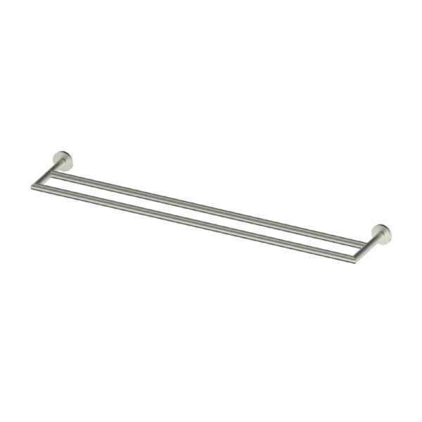 Greens Astro II Double Towel Rail - Brushed Nickel