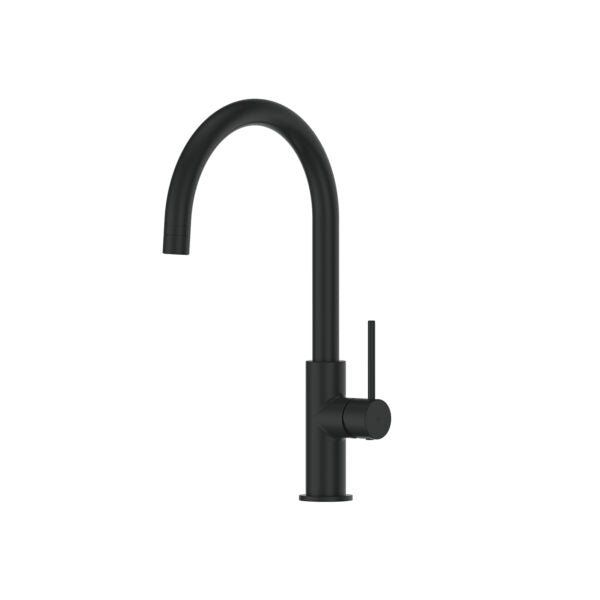 Greens Maci Gooseneck Sink Mixer - Matte Black