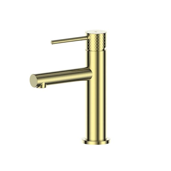 Greens Mika Basin Mixer - Brushed Brass — Reno Hub