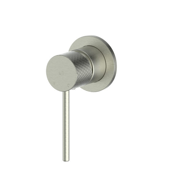 Greens Mika Shower Mixer Trim Set w/Mini Plate – TRIM SET ONLY - Brushed Nickel