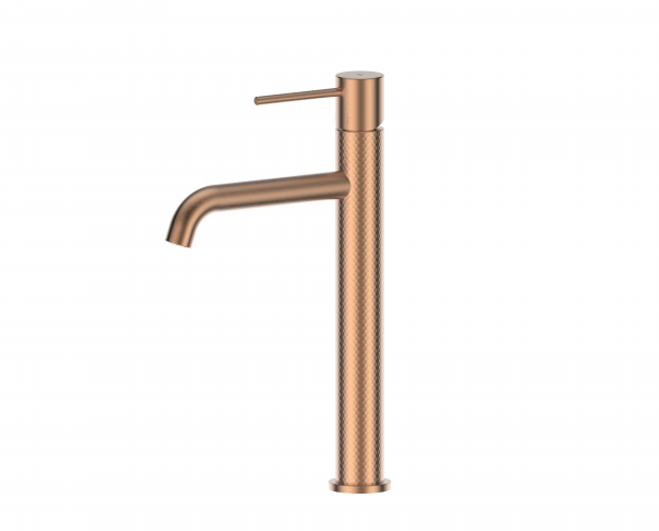 Greens Tesora Tower Basin Mixer - Brushed Copper