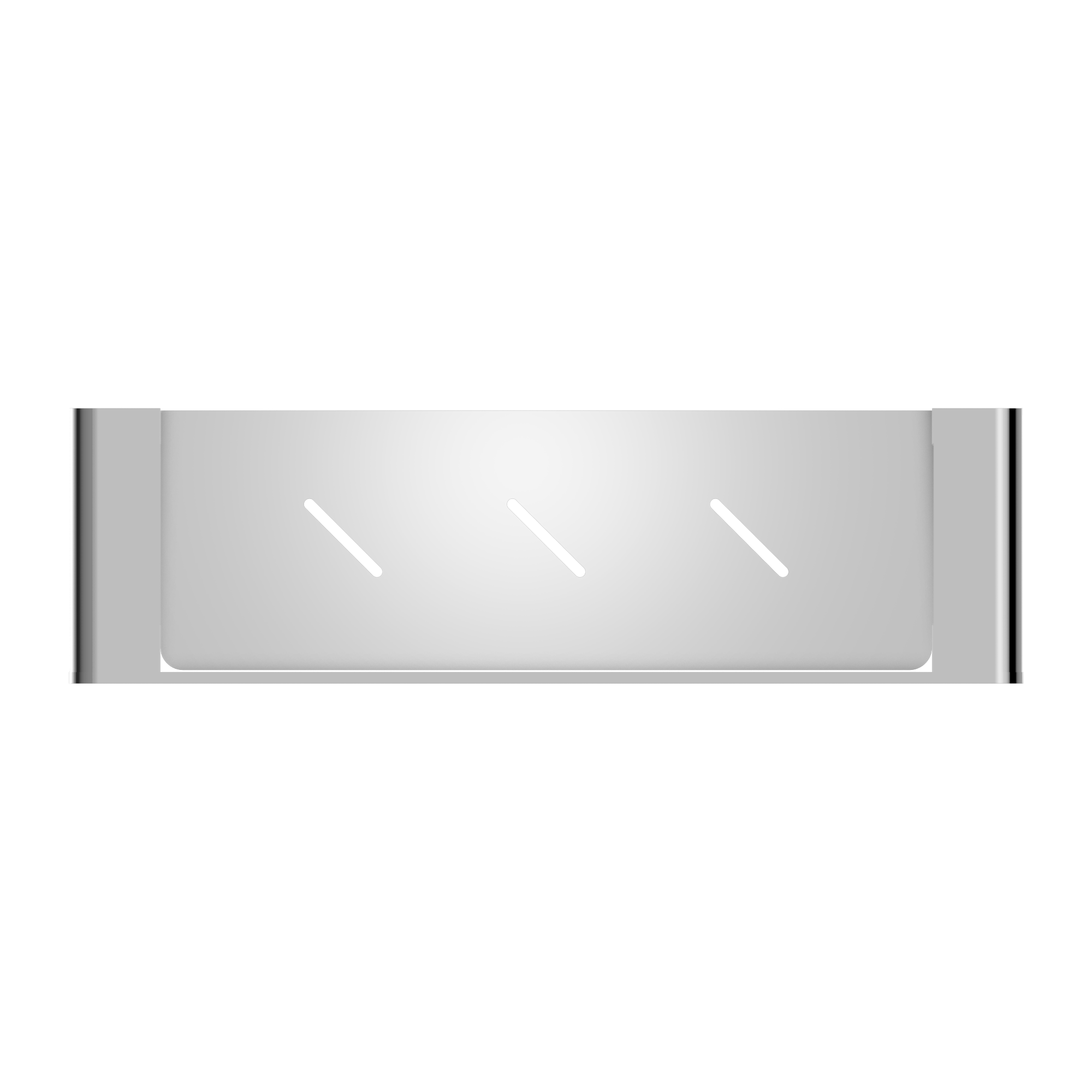 Nero Bianca Metal Shelf - Chrome