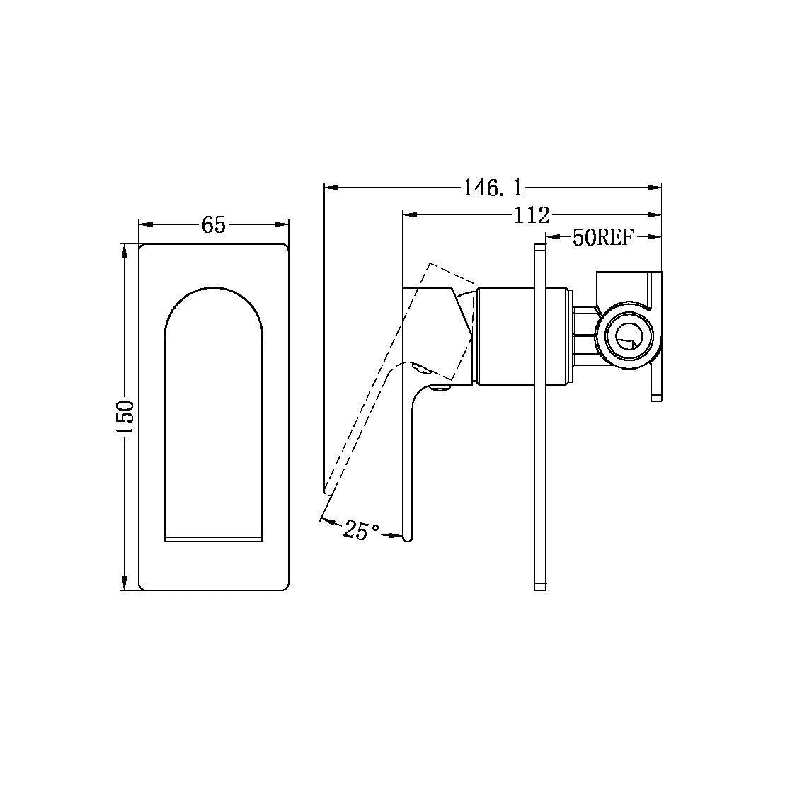 Nero Bianca Shower Mixer - Brushed Nickel