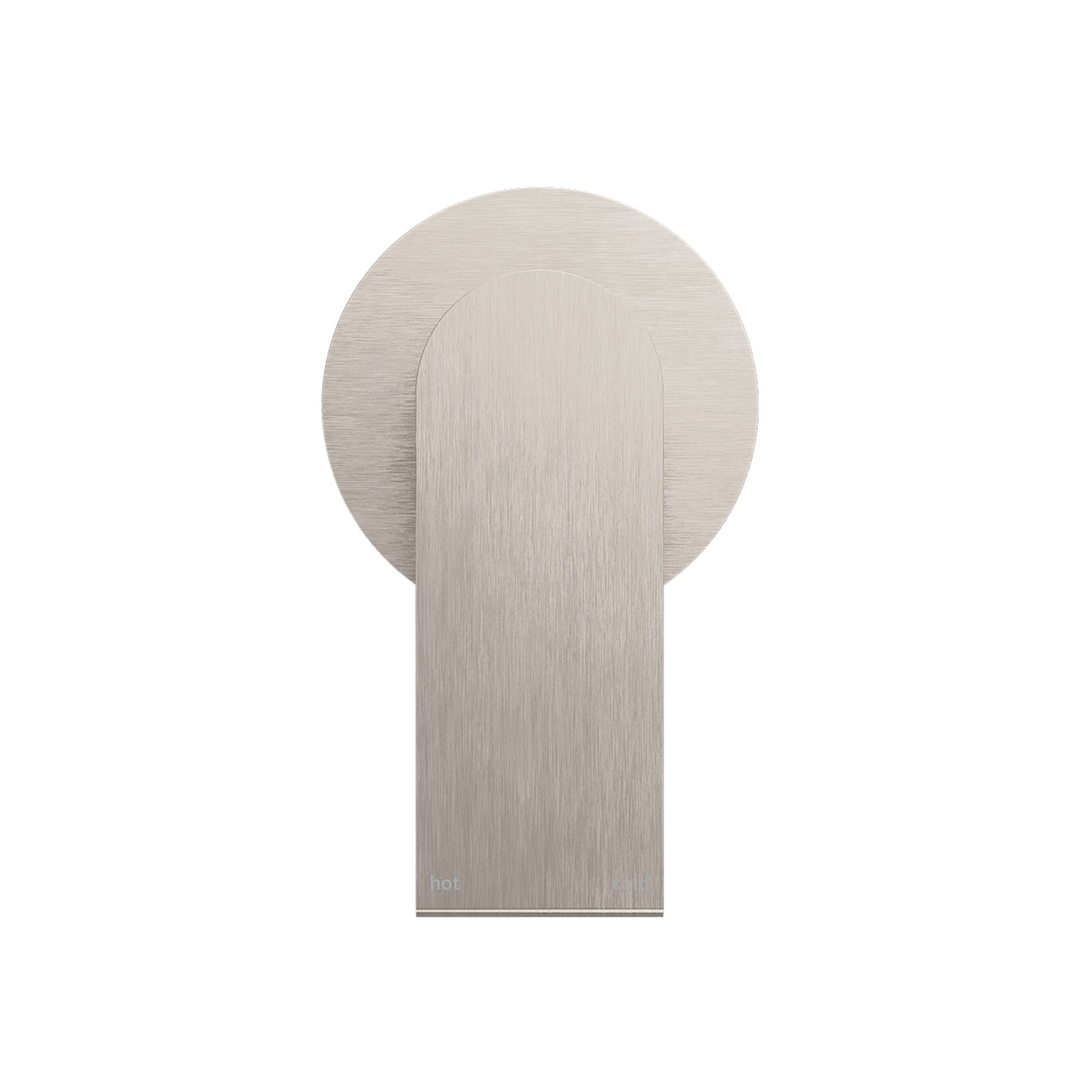 Nero Bianca Shower Mixer Round Plate - Brushed Nickel