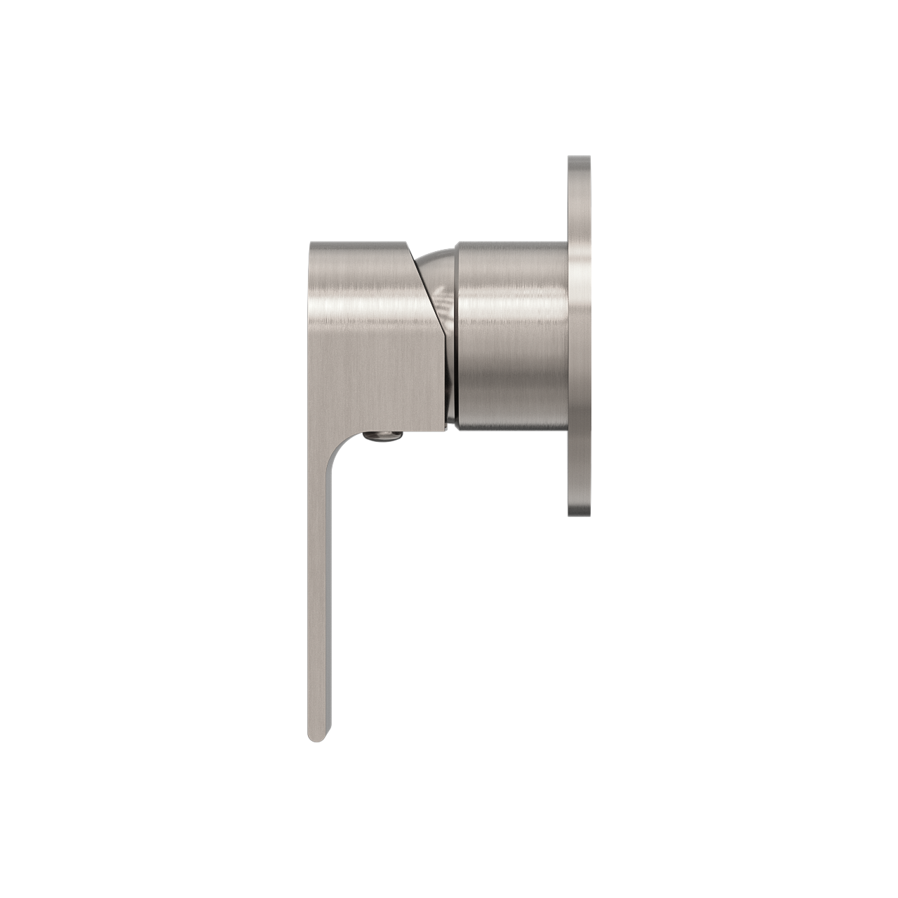 Nero Bianca Shower Mixer Round Plate - Brushed Nickel