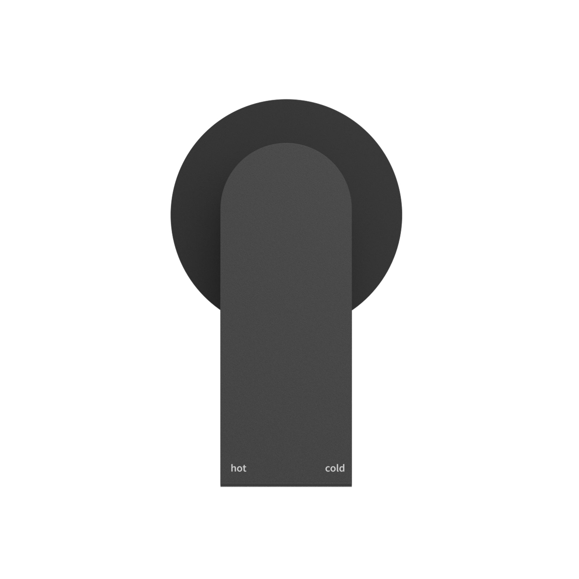 Nero Bianca Shower Mixer Round Plate - Matte Black