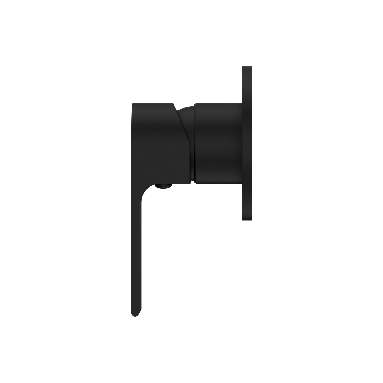 Nero Bianca Shower Mixer Round Plate - Matte Black