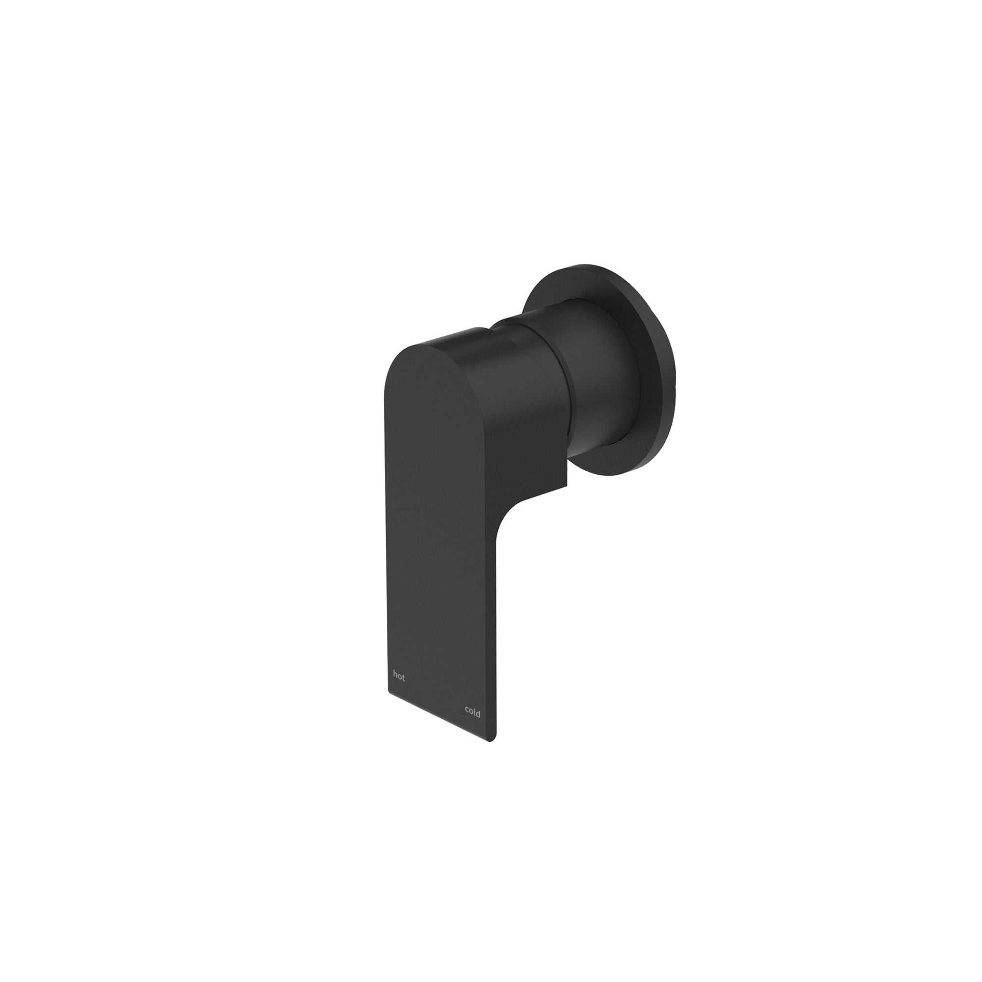 Nero Bianca Shower Mixer Round Plate - Matte Black