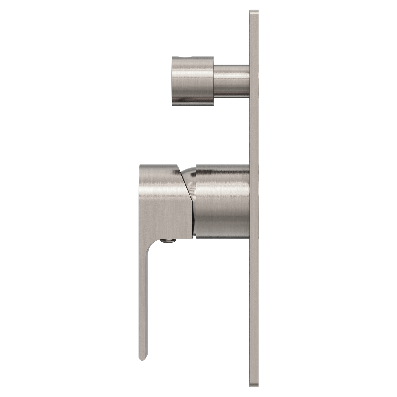 Nero Bianca Shower Mixer With Diverter - Brushed Nickel