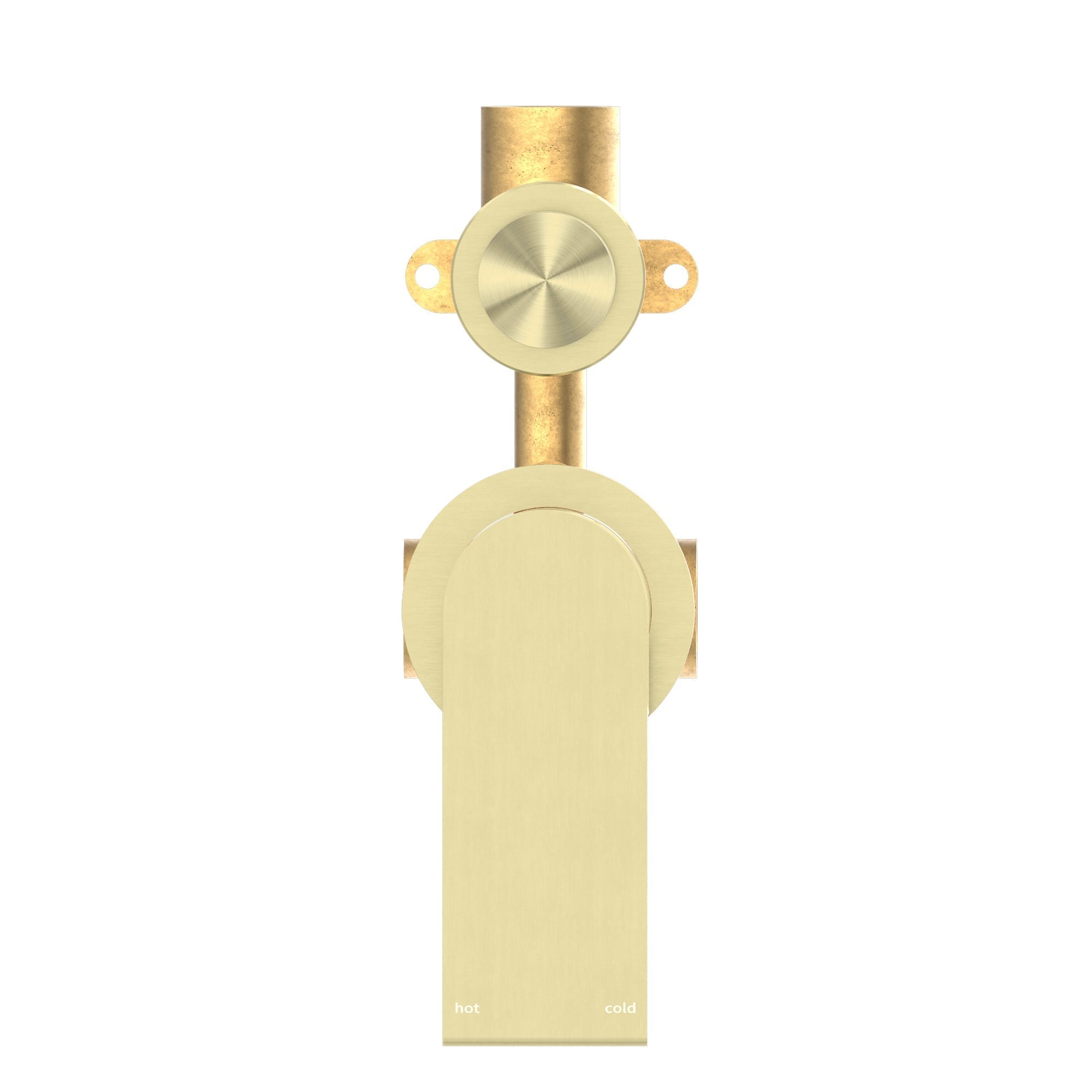 Nero Bianca Shower Mixer With Diverter Separate Plate Brushed Gold