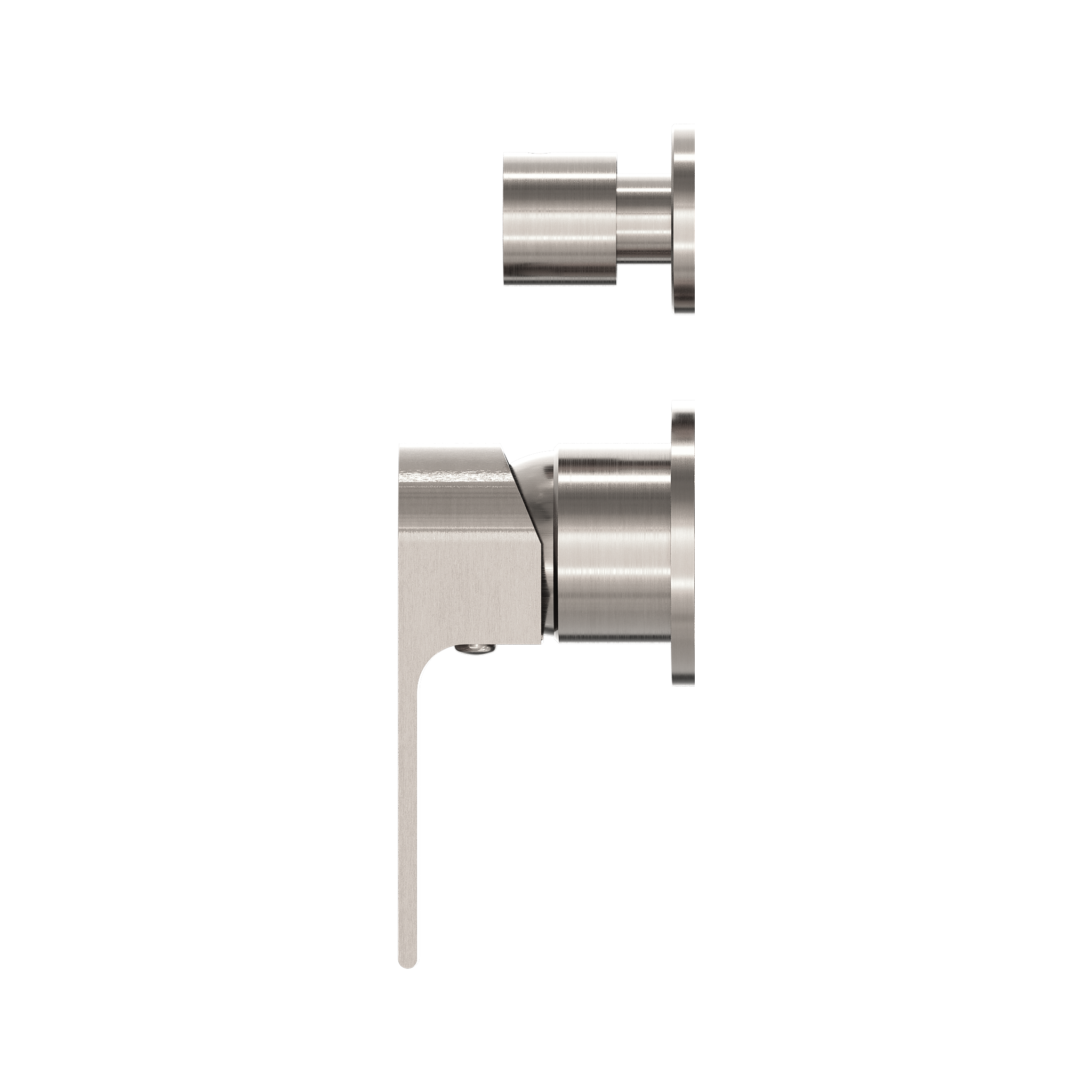 Nero Bianca Shower Mixer With Diverter Separate Plate - Brushed Nickel