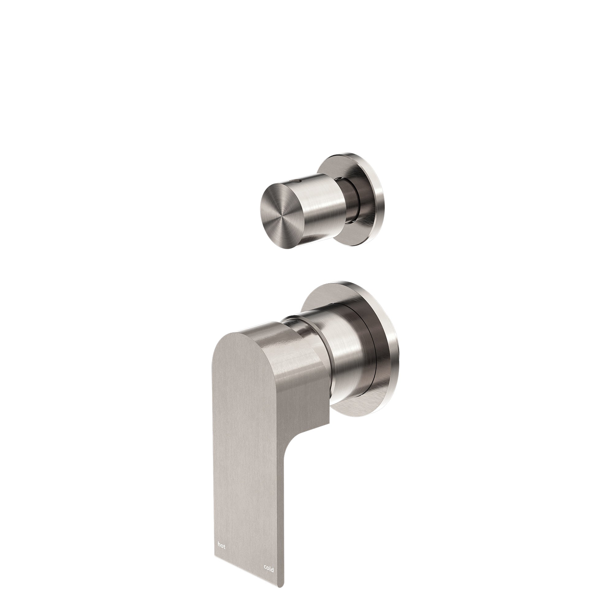 Nero Bianca Shower Mixer With Diverter Separate Plate - Brushed Nickel